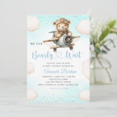 We kunnen bijna wachten op waterverf Blue Boy Baby Kaart (Staand voorkant)