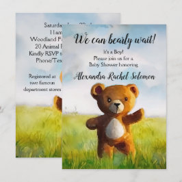 We kunnen bijna wachten op Waterverf Boy Baby show Kaart