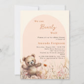 We kunnen bijna wachten op wildflower arch Baby sh Kaart (Voorkant)