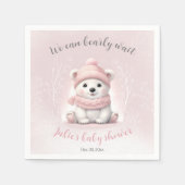 We kunnen bijna wachten Polar Beer Baby shower ser Servet (Voorkant)