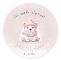 We kunnen bijna wachten Polar Beer roze Baby showe