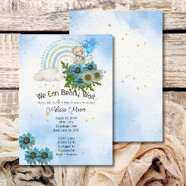 We kunnen bijna wachten Rainbow Boho Beer Boy Kaart