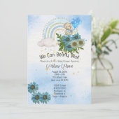 We kunnen bijna wachten Rainbow Boho Beer Boy Kaart (Staand voorkant)