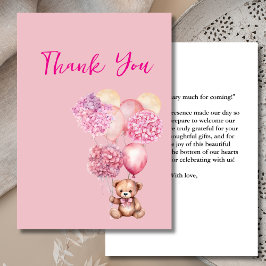 We kunnen bijna wachten roze hortensia Dank u kaar Kaart