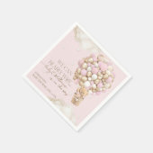 We kunnen bijna wachten roze meisje Baby shower Servet (Hoek)