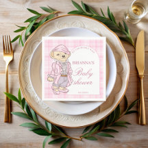 We kunnen bijna wachten roze plaid baby shower mon