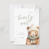 We kunnen bijna wachten Sage en Beige bedankje Bedankkaart (Voorkant)