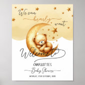 We kunnen bijna wachten schattig Beer Baby shower  Poster (Voorkant)