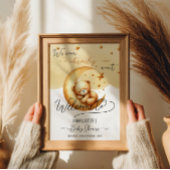 We kunnen bijna wachten schattig Beer Baby shower  Poster