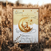 We kunnen bijna wachten schattig Beer Baby shower  Poster