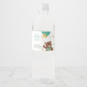 We kunnen bijna wachten schattig Beer Baby shower  Waterfles Etiket (Voorkant)