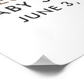 We kunnen bijna wachten schattig Beer blauw baby j Poster (Hoek)