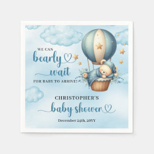 We kunnen bijna wachten schattige slapende teddybe servet