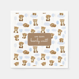 We kunnen bijna wachten! Teddy Bear Balloon Baby s Servet
