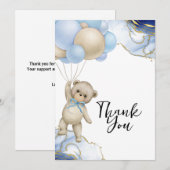 We kunnen bijna wachten tot Royal Blue Gold abstra Bedankkaart (Voorkant / Achterkant)