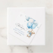 We kunnen blauw Baby shower afwachten Bedankjes Labels (In situ)