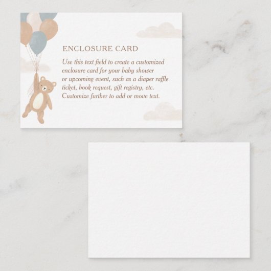 We kunnen blauw Baby shower afwachten Informatiekaartje (Voorkant / Achterkant)