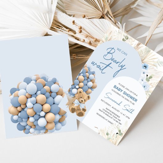 We kunnen blauw Baby shower afwachten Kaart