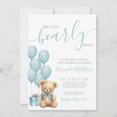 We kunnen blauw Baby shower afwachten Kaart (Voorkant)