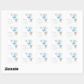 We kunnen blauw Baby shower afwachten Vierkante Sticker (Vel)