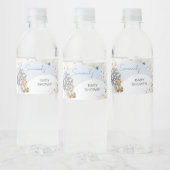 We kunnen blauw Baby shower afwachten Waterfles Etiket (Flessen)