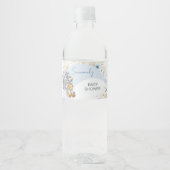 We kunnen blauw Baby shower afwachten Waterfles Etiket (Voorkant)