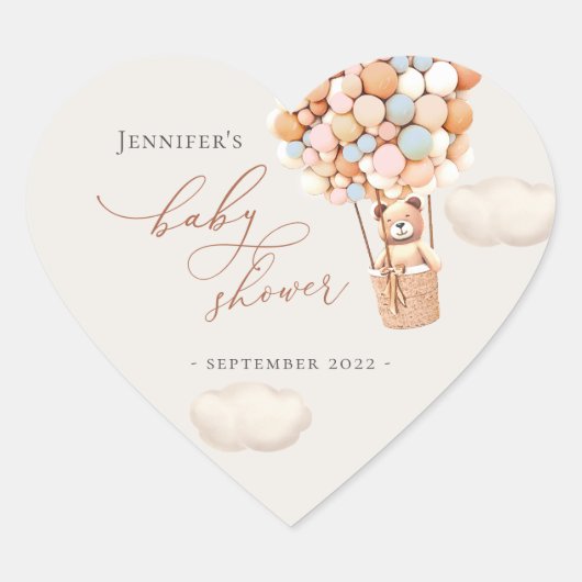 We kunnen blauw Baby shower harthart Stickers. Hart Sticker (Voorkant)