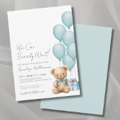 We kunnen blauw Beer Baby shower afwachten Kaart