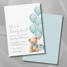 We kunnen blauw Beer Baby shower afwachten