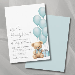 We kunnen blauw Beer Baby shower afwachten Kaart