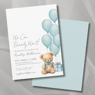 We kunnen blauw Beer Baby shower afwachten Kaart