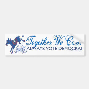 We kunnen Blue Donkey Kick Bumpersticker 