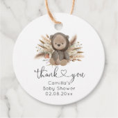 We kunnen boho Beer Baby shower afwachten. Bedankjes Labels (Voorkant)