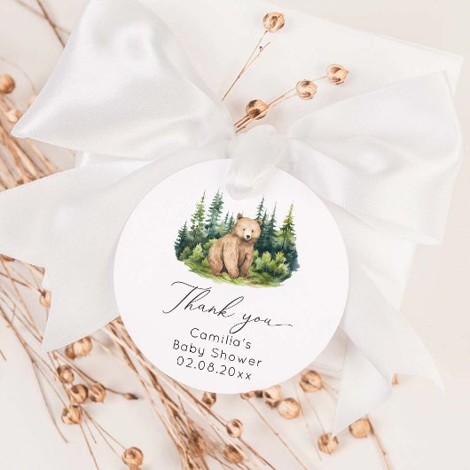 We kunnen boho Beer Baby shower afwachten. Bedankjes Labels