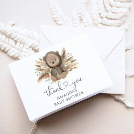 We kunnen boho Beer Baby shower afwachten. Bedankkaart