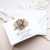 We kunnen boho Beer Baby shower afwachten. Bedankkaart