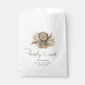 We kunnen boho Beer Baby shower afwachten. Bedankzakje (Voorkant)