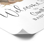 We kunnen boho Beer Baby shower afwachten. Poster (Hoek)