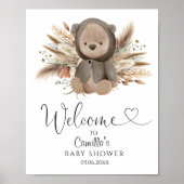 We kunnen boho Beer Baby shower afwachten. Poster (Voorkant)