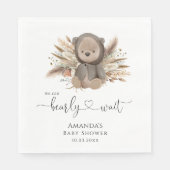 We kunnen boho Beer Baby shower afwachten. Servet (Voorkant)