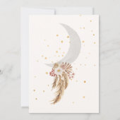 We kunnen boho Beer Moon Baby shower afwachten. Kaart (Achterkant)