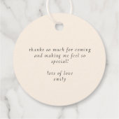 We kunnen boho Chic Bedankt Baby shower afwachten. Bedankjes Labels (Achterkant)