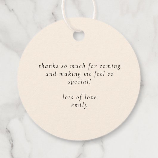 We kunnen boho Chic Bedankt Baby shower afwachten. Bedankjes Labels (Achterkant)