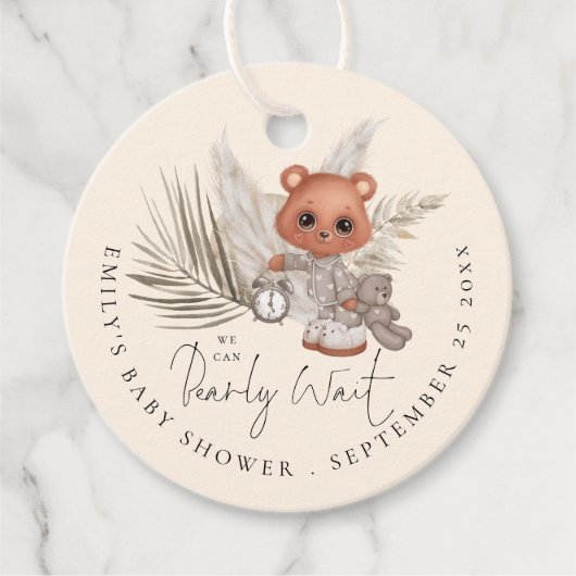 We kunnen boho Chic Bedankt Baby shower afwachten. Bedankjes Labels (Voorkant)