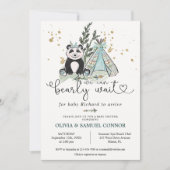 We kunnen boho Panda Baby shower afwachten. Kaart (Voorkant)
