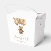 We kunnen boho Teddy Bear Baby shower afwachten. Bedankdoosjes (Achterkant)