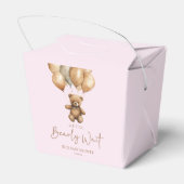 We kunnen boho Teddy Bear Baby shower afwachten. Bedankdoosjes (Achterkant)