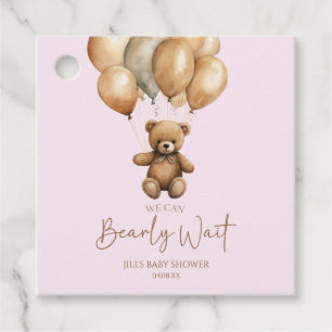 We kunnen boho Teddy Bear Baby shower afwachten. Bedankjes Labels