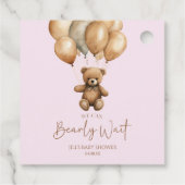 We kunnen boho Teddy Bear Baby shower afwachten. Bedankjes Labels (Achterkant)