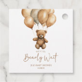 We kunnen boho Teddy Bear Baby shower afwachten. Bedankjes Labels (Achterkant)